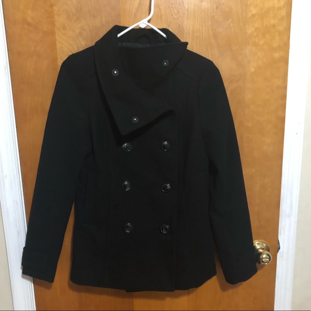 NWOT Black pea coat by H&M size 6